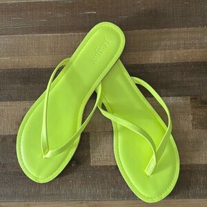 NEW! J Crew size 9 neon yellow sandals